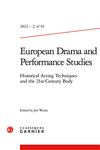 European Drama and Performance Studies - 2022 - 2, n° 19