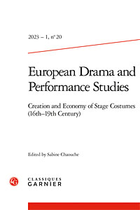 Creation and Economy of Stage Costumes (16th–19th Century)